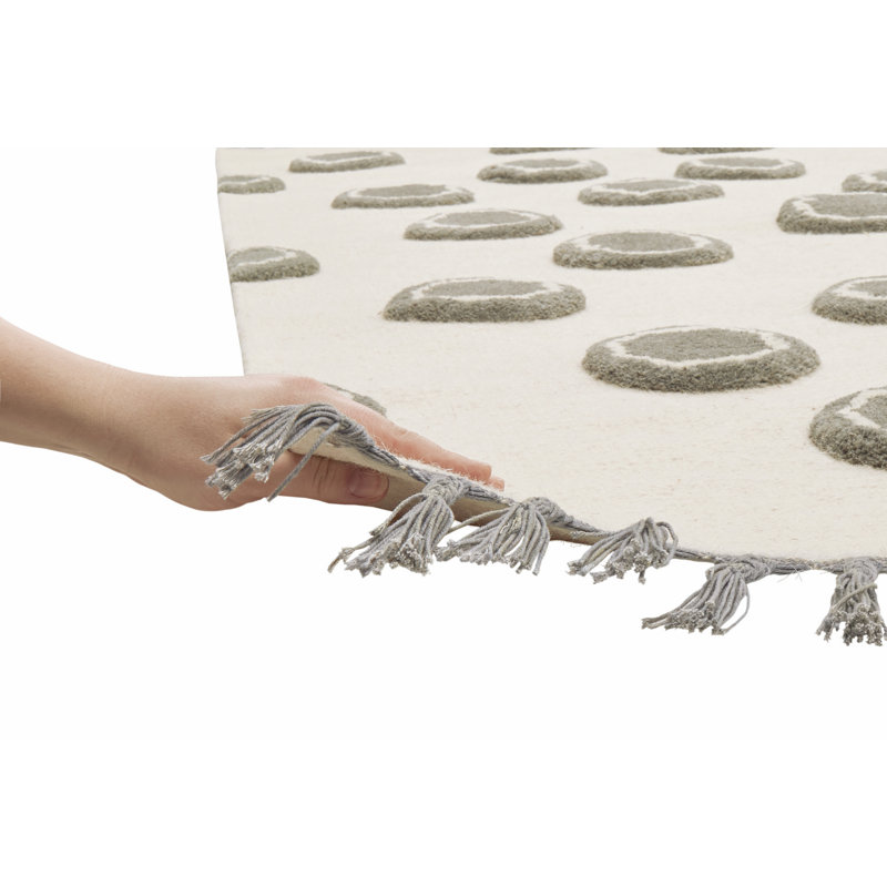 Ring Polka Dots Hand Woven Area Rug, Rectangle 160 x 230cm