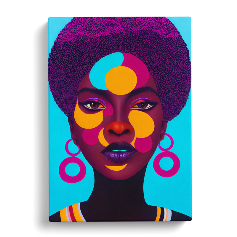 Striking Woman No.2 Abstract - Wrapped Canvas Print, 50cm H x 35cm W x 3cm D