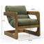 Fauteuil d'appoint en tissu recyclé vert Palma-1922583659-1922583660