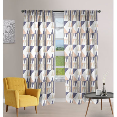 Paire de rideaux semi-transparents avec passe-tringle