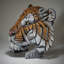 Sculpture buste de tigre à rebord H 15,7 po