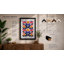 Retro Floral Pattern Mid-Century - Framed Print-41650422-41650420