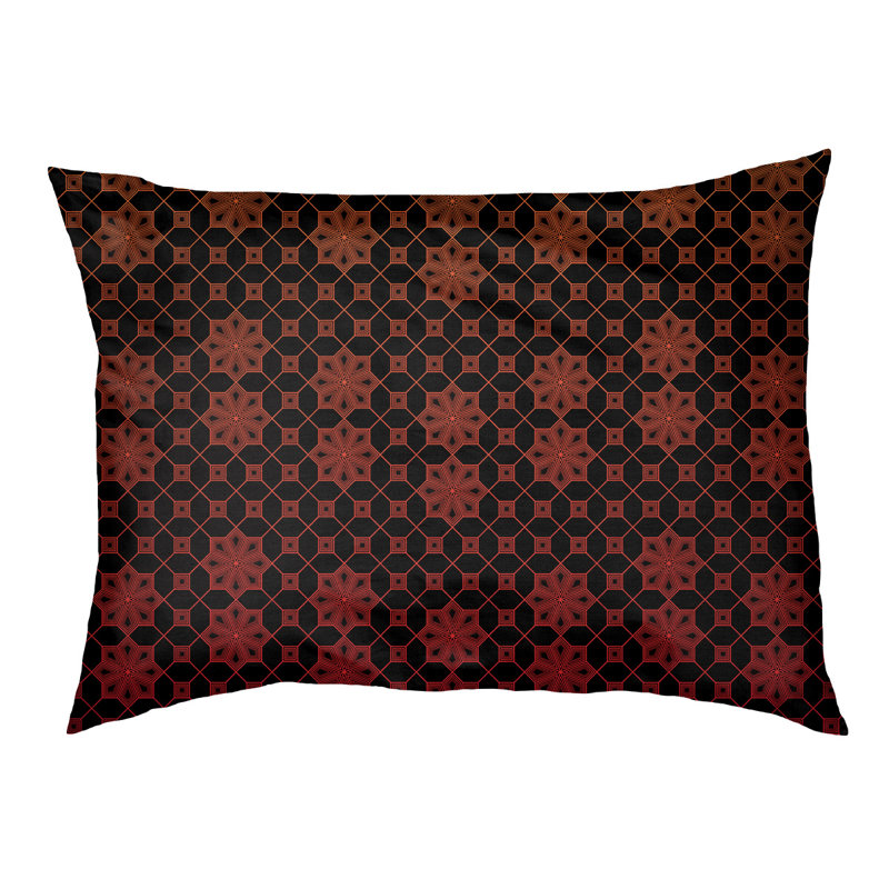 Coussin pour chien Byrge, Très grand (l 52 po x P 42 po x H 17 po), Orange / rouge