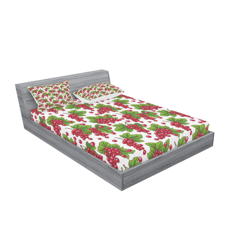 Ensemble de draps Branches avec feuilles, Ensemble de drap pour grand lit avec drap-housse