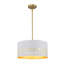 Lustre en cage géométrique blanc mat moderne à 3 lumières