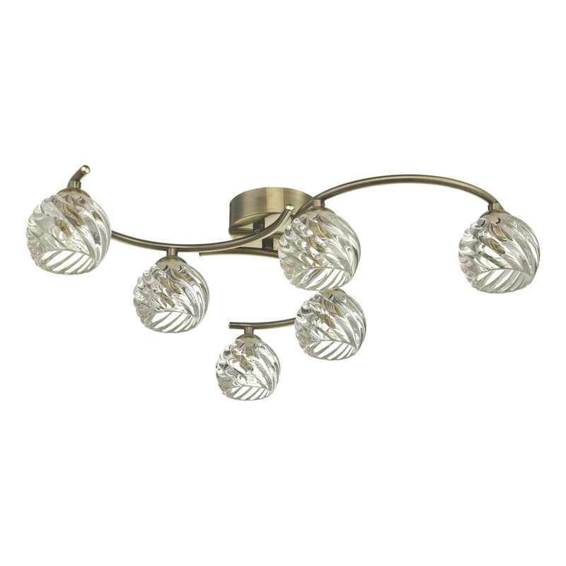Eleada Semi Flush Mount, Antique Brass