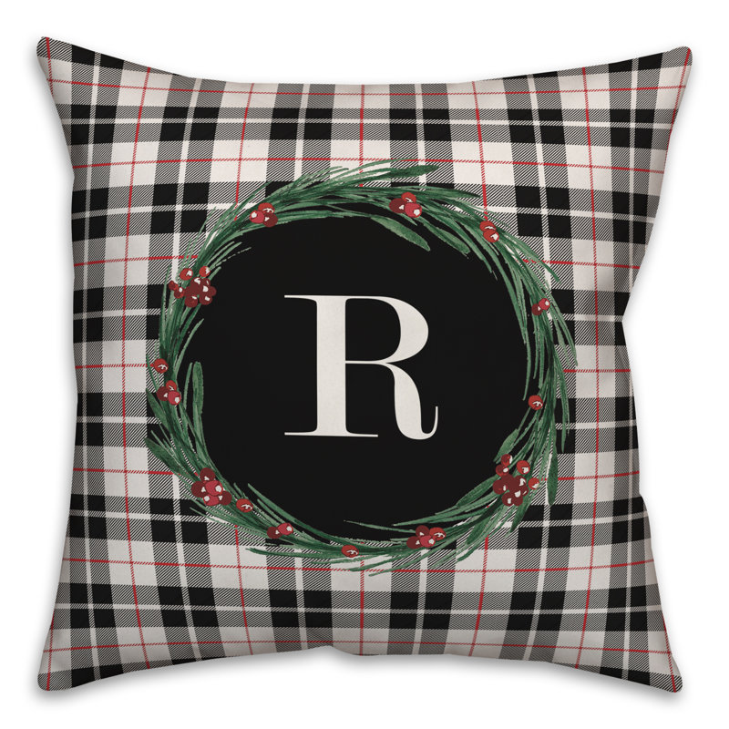 Checkered Throw Pillow, R
