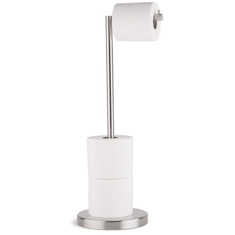 Porte-papier hygiénique sur pied, Acier brossé