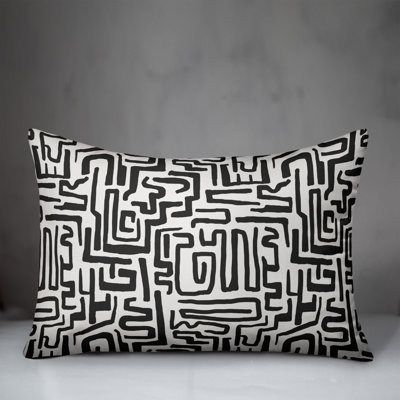 Abstract Spun Polyester Throw Pillow