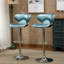 Pivot réglable, similicuir bleu, base, par 2, réglable, revêtement en cuir-1951114065