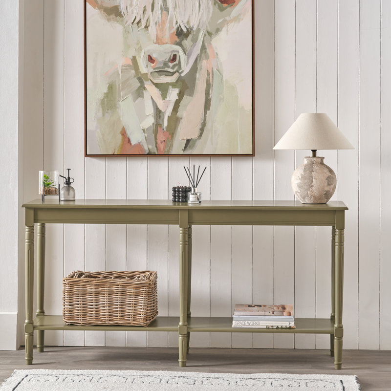 Anely 160cm Console Table, Olive Green