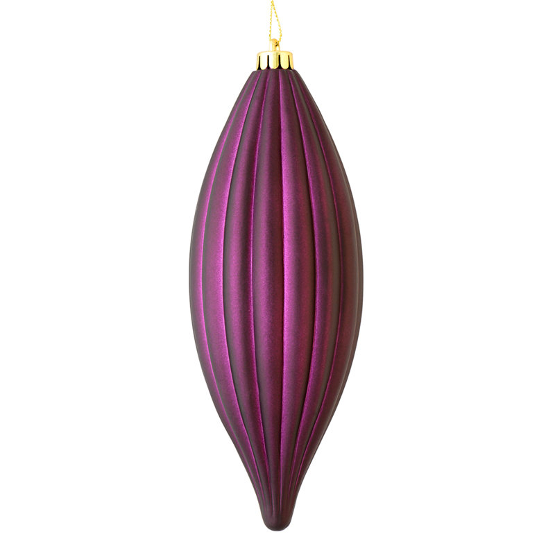 Ornement en forme de fleuron 8 po nLine, Prune mat