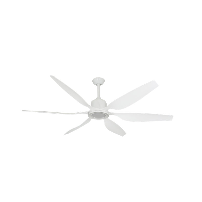 66 po Kayeleigh II Ventilateur de plafond intérieur / extérieur en bronze huilé et lumière DEL avec télécommande, Blanc pur