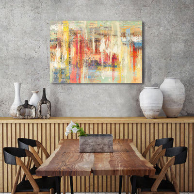 3LA6254 Reflected Colours by Lucas - Wrapped Canvas Painting