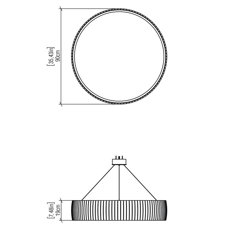 Barril Chandelier, Imbuia, 1, 7.41" H x 27.3" W x 27.3" D
