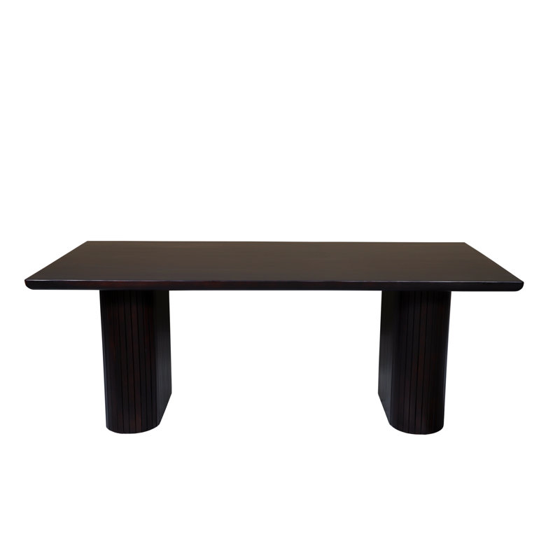 Solid Wood Dining Table, Black