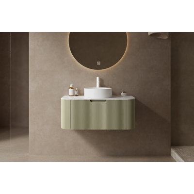 Meuble-lavabo flottant mural avec lavabo Colten