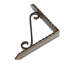 Hammer & Tongs - Notched Scroll Iron Shelf Bracket - D105mm - Raw