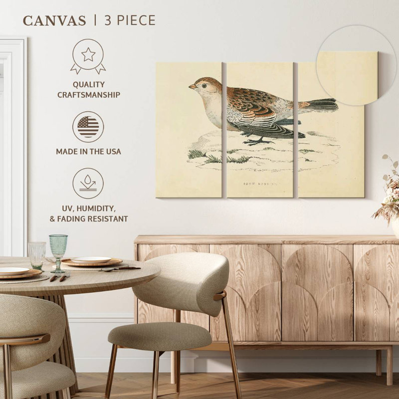 Snow Bunting Print, 48" H x 74" W