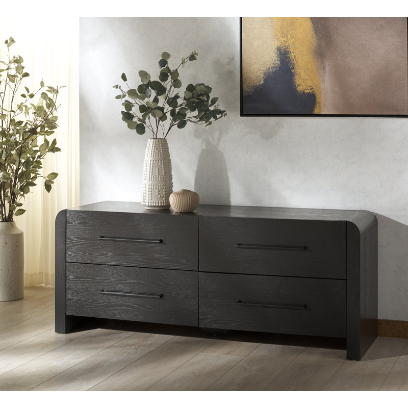 Commode 4 tiroirs Cruz, Noir