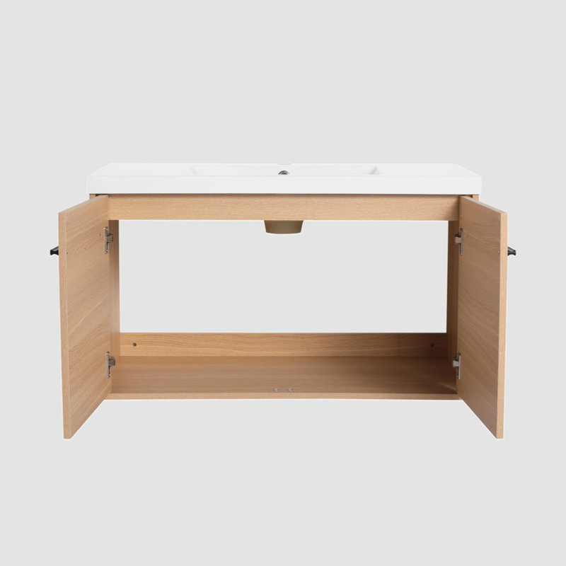 Ensemble de meuble-lavabo simple 35,43 po avec plateau en céramique Inge