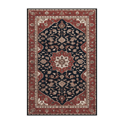 Machine Washable Persian Brown Area Rug