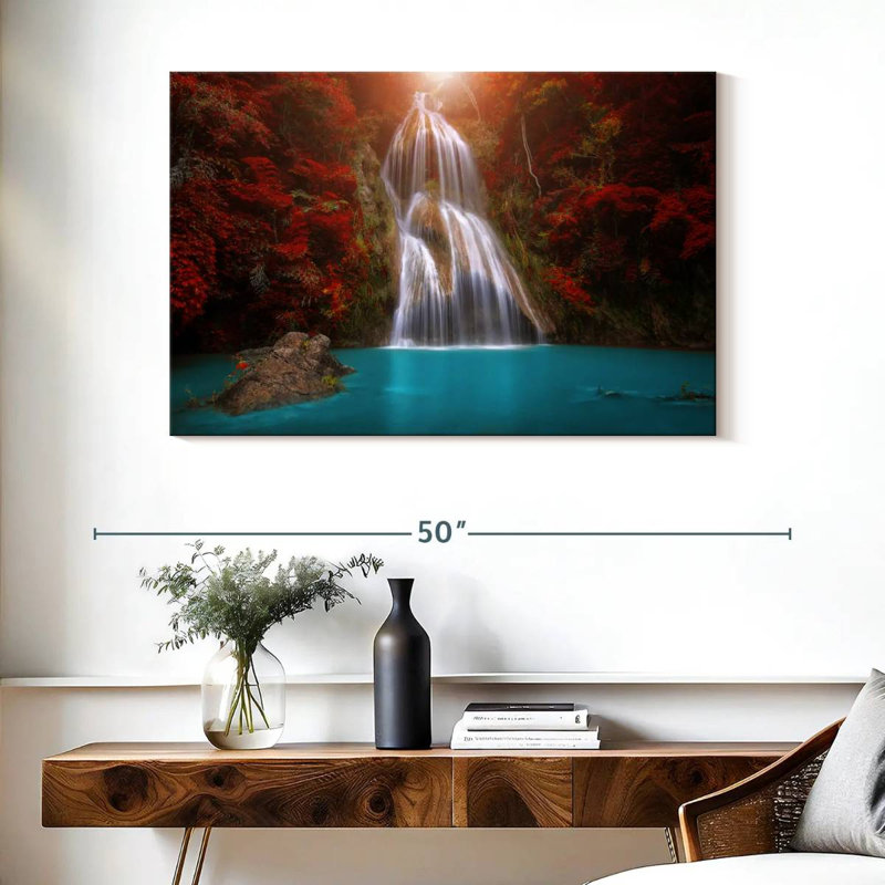 Paysage de cascade d'Alvord, H 26 po x l 39 po