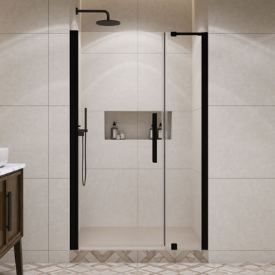 OVE Decors Pasadena 45 7/16 To 47 3/8 In. W X 72 In. H Alcove Frameless Pivot Shower Door , 2025