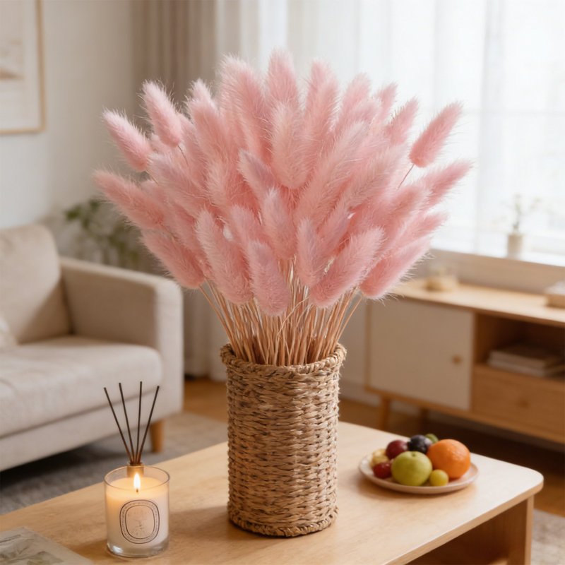 60 pièces de lapin, décoration de branches de fleurs séchées pour mariage Boho, fleurs, décoration de table, fête à la ferme, fête de printemps, tiges florales