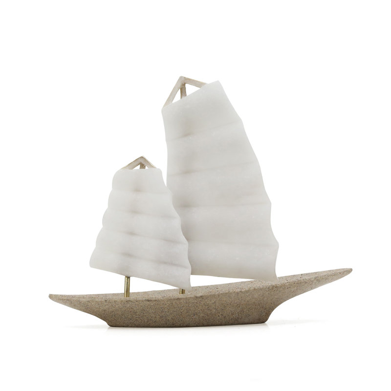 Seabrook Resin Sailboat Sculpture