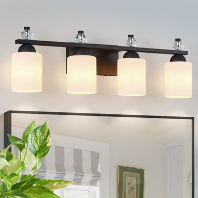 Mid Century  Vanity Light E26 Socket Glass Bathroom Vanity Light Fixtures Modern Vanity Lights for Bathroom Mirror Hallway