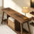Farmhouse Console Table, 70.9" Entryway Table 2-Tier Sofa Table