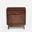 Table de chevet en bois avec 1 tiroir, finition noyer