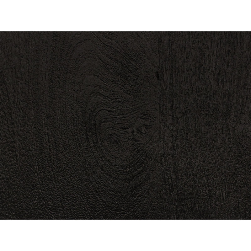 Console Tazmyn au fini gris anthracite moderne sur bois sculpté à la main