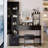 Full Body Mirror Cabinet With LED Vanity Table And Cushioned Stool, 17/-552420630