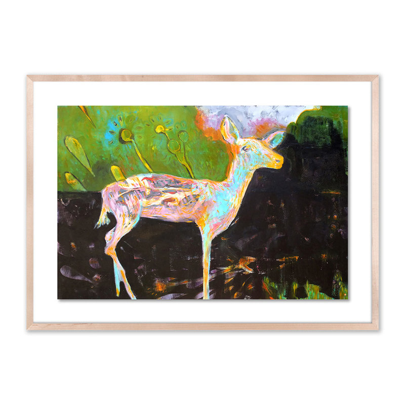 Fawn Painting by Amy Bautz, Natural, 29" H x 40" W x 2.5" D