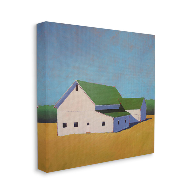 «Country Barn Landscape on Canvas» par Carol Young, reproduction, H 36 po x l 36 po x P 1,5 po