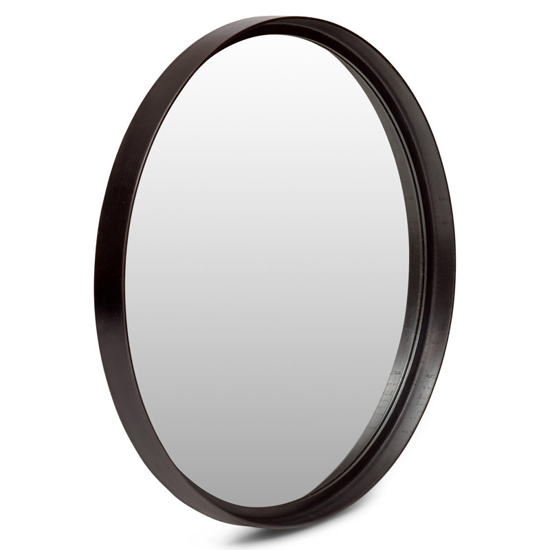 Samar Round Accent Mirror, 39" H x 39" W, Raw Bronze