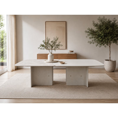 Livorno 102.5" Rectangular Dining Table with real Marble