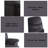 Arcadia Black Woven Fabric Motion Recliner-1413662089