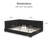 Reversible L-Shape Upholstered Platform Bed With Velvet Fabric Design-341391457-339137881
