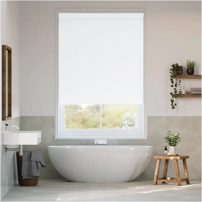ndoor Blackout Roller Shade for Windows, Trimmable Custom Fit Window Blind with Light Blocking & Privacy
