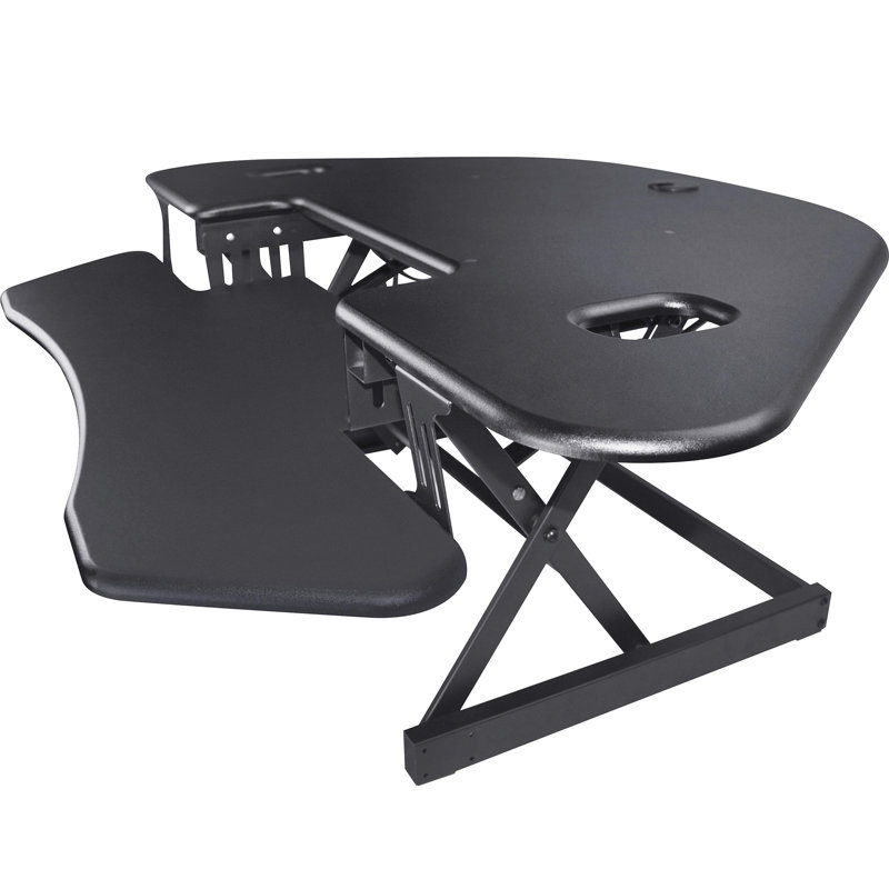 Active Office Adjustable Corner Metal Base Standing Desk Converter