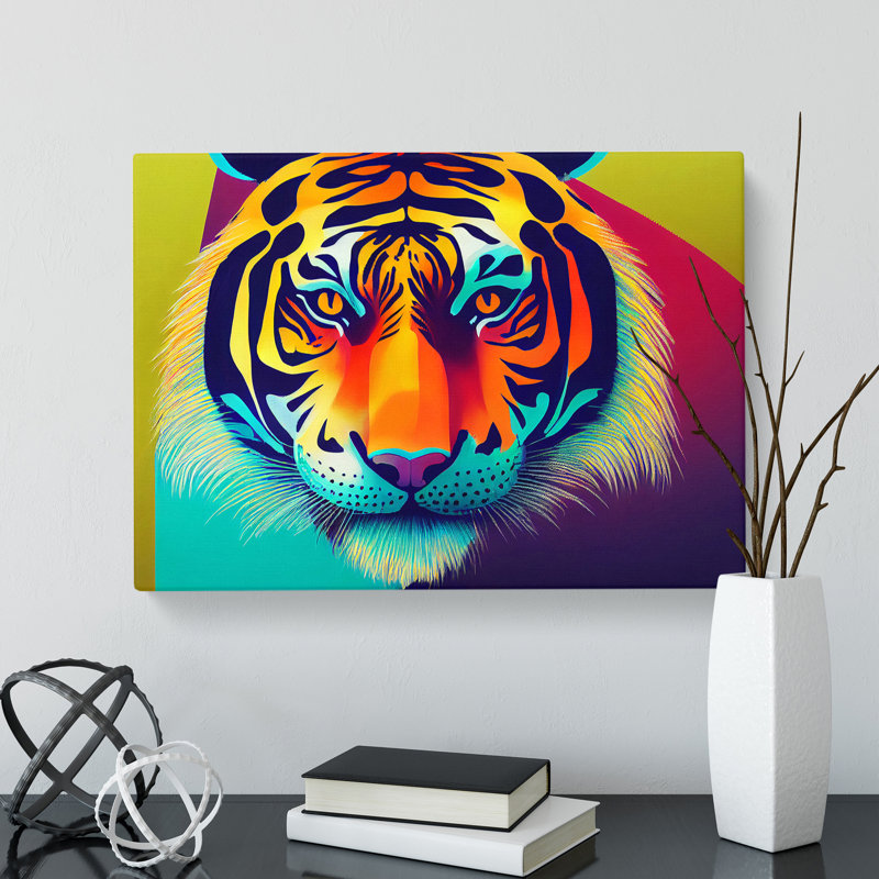 Tiger Art Vol.3 - Wrapped Canvas Print, 50cm H x 76cm W x 3cm D
