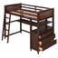 Lit mezzanine simple avec tiroirs et bureau, bois massif pour une chambre fonctionnelle - Optimisez votre-445754533
