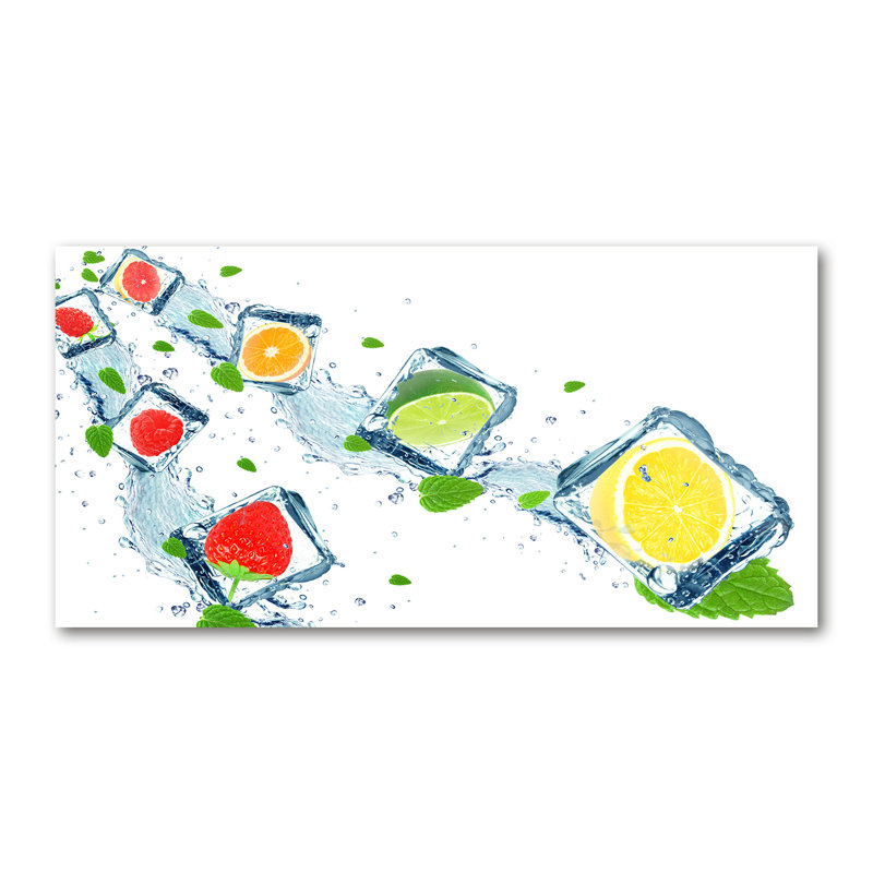 Fruit In Cubes - Wrapped Canvas Print