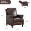 Fauteuil inclinable 32,7 po en cuir fleur classique et confortable avec garniture cloutée-71339413