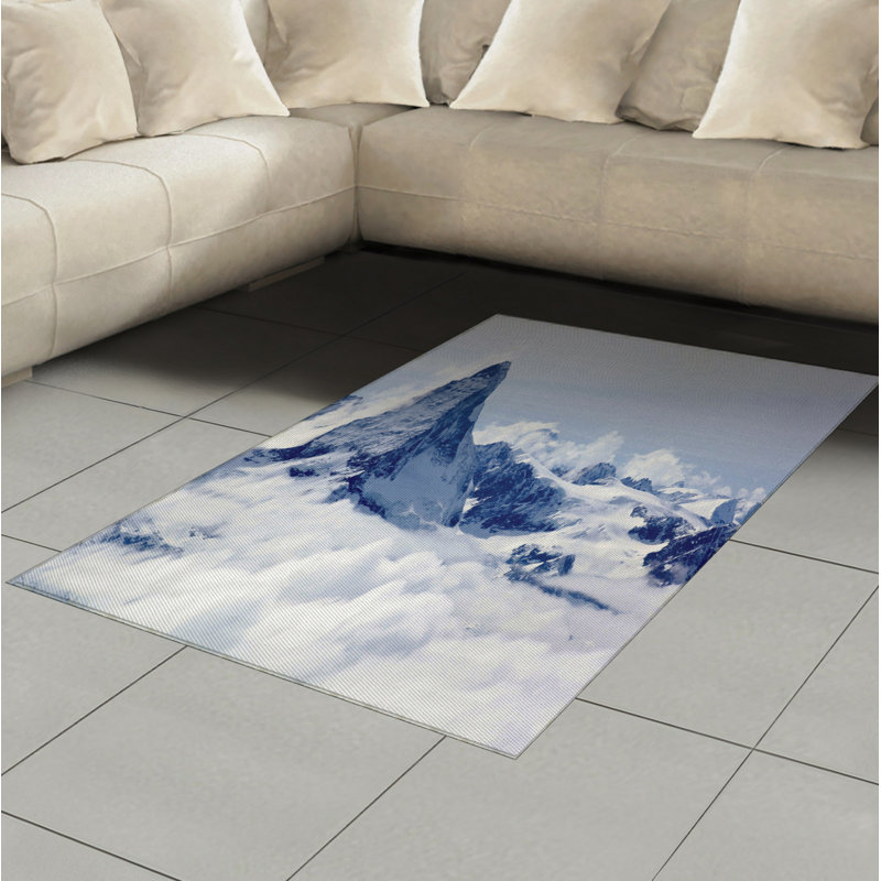 Mountain Nature High Density Long Fiber Poly Threads Decorative Area Rug Carpet, Rectangle 4' x 5'8"