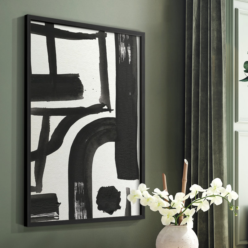 «Inkwell Intersect I», reproduction encadrée - bois massif, Cadre simple noir, H 28 po x l 22 po