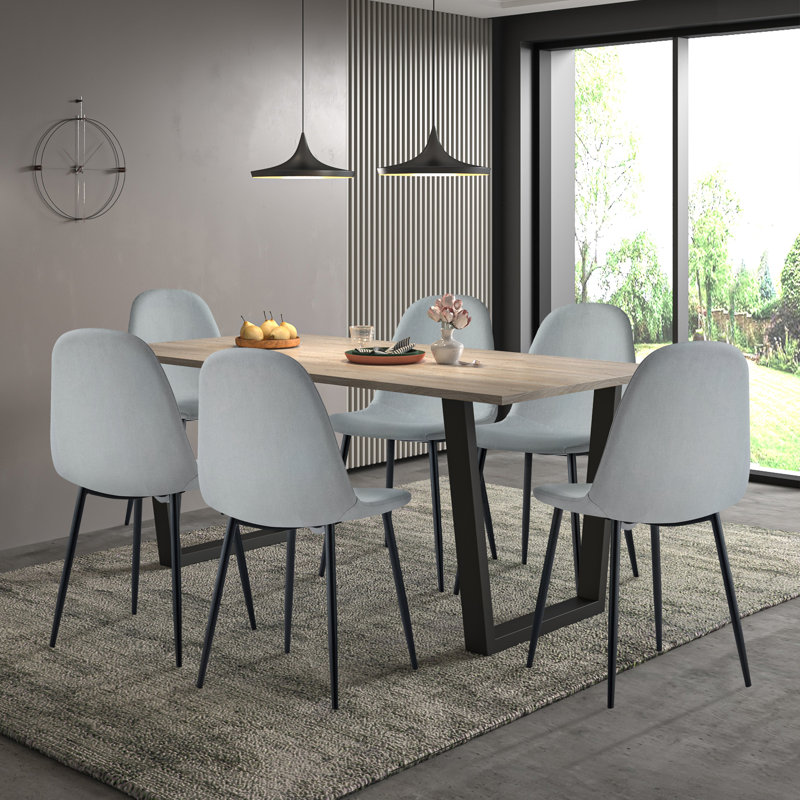 Barratt 6 - Person Dining Set, 77cm H x 180cm L x 80cm W
